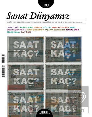 Sanat Dünyamız 193 / Mart - Nisan 2023