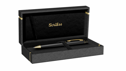 Scrikss 35 Dolma Kalem Noble Mat Siyah Altın