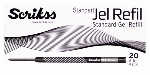 SCRİKSS Jel Refil Siyah 0,7mm 20 Li Amb