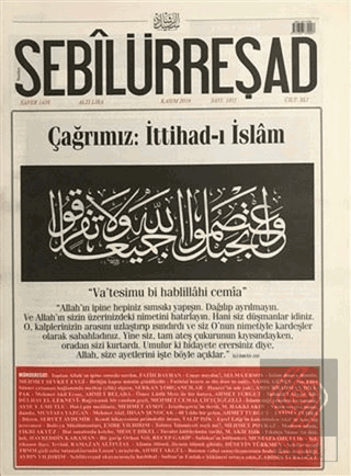 Sebilürreşad Dergisi Sayı: 1011 Kasım 2016