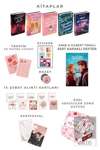 Sevgililer Gününe Özel Hediyeli Kutulu Set