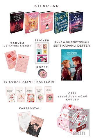 Sevgililer Gününe Özel Hediyeli Kutulu Set