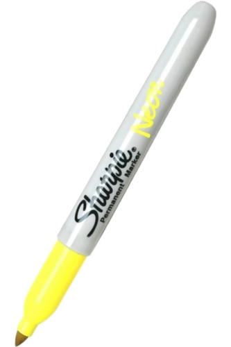 Sharpie Neon Permanent markör, Fosforlu sarı