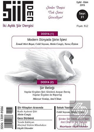 Şiirden İki Aylık Şiir Dergisi Sayı: 31 Eylül - Ek