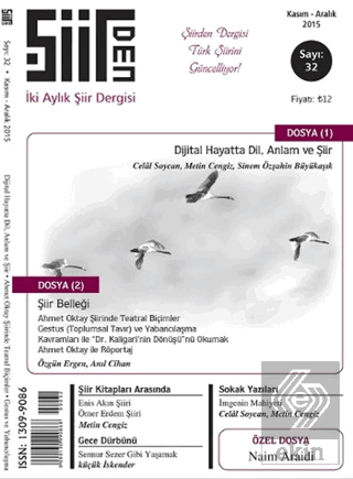 Şiirden İki Aylık Şiir Dergisi Sayı: 32 Kasım - Ar
