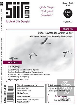 Şiirden İki Aylık Şiir Dergisi Sayı: 32 Kasım - Ar