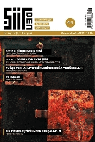 Şiirden İki Aylık Şiir Dergisi Sayı: 44 Kasım - Ar