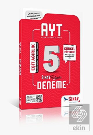 Sınav AYT Eşit Ağırlık 5 Deneme