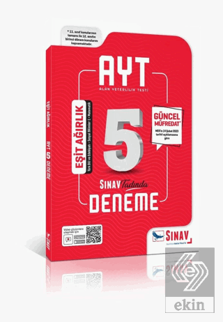 Sınav AYT Eşit Ağırlık 5 Deneme