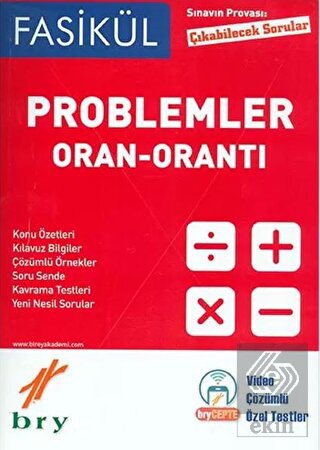 Sınavın Provası Problemler Oran - Orantı Fasikül