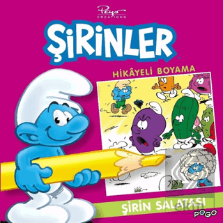 Şirin Salatası Hikayeli Boyama - Şirinler