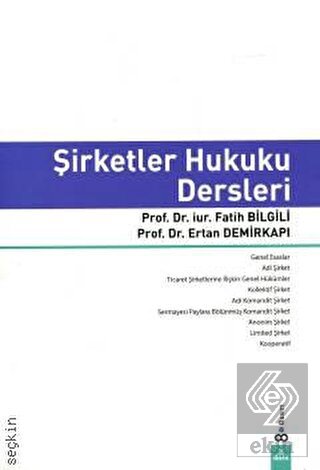 Şirketler Hukuku Dersleri