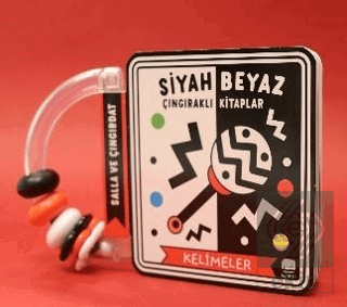 Siyah Beyaz Çıngıraklı Kitaplar Kelimeler