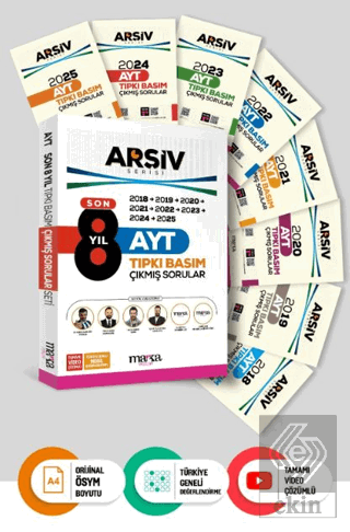 Son 8 Yıl AYT Arşiv Serisi Tıpkı Basım Fasikül Fasikül Çıkmış Sorular 