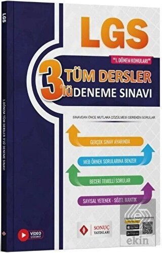 Sonuç Yayınları 8. Sınıf LGS Tüm Dersler 1. Dönem