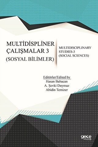 Sosyal Bilimler - Multidispliner Çalışmalar 3 - So