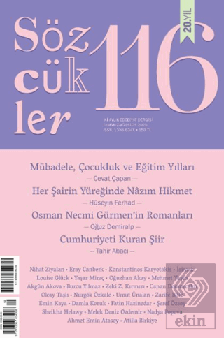 Sözcükler Dergisi 116. Sayı Temmuz - Ağustos 2025