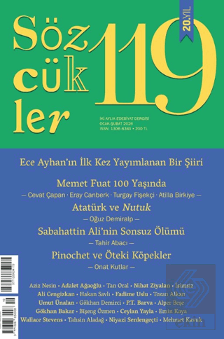 Sözcükler Dergisi 119. Sayı Ocak - Şubat 2026