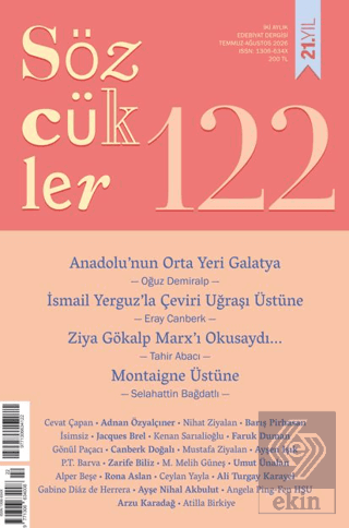 Sözcükler Dergisi 122. Sayı Haziran - Temmuz 2026