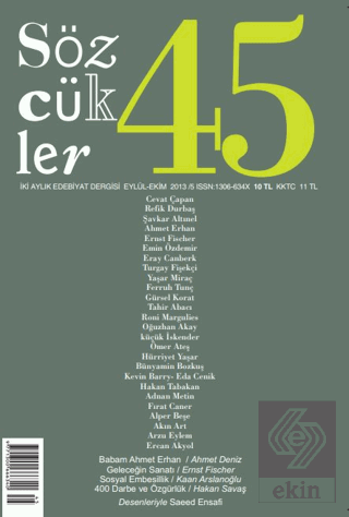 Sözcükler Dergisi Sayı: 45 Eylül - Ekim 2013