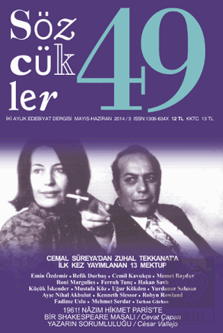 Sözcükler Dergisi Sayı: 49 / Mayıs-Haziran 2014