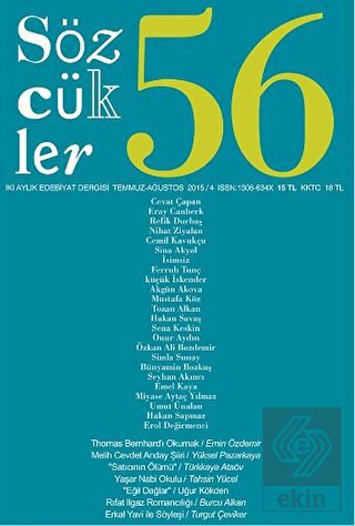 Sözcükler Dergisi Sayı: 56 / Temmuz-Ağustos 2015