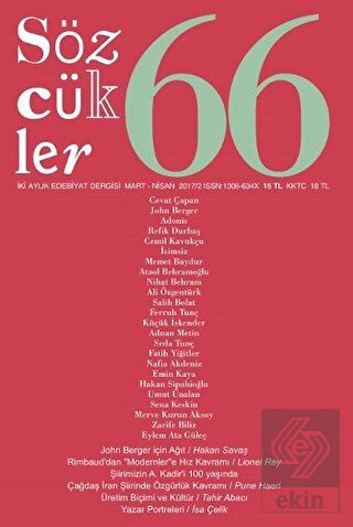 Sözcükler Dergisi Sayı : 66 Mart-Nisan 2017