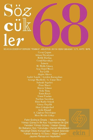 Sözcükler Dergisi Sayı : 68 Temmuz - Ağustos 2017