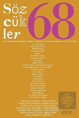 Sözcükler Dergisi Sayı : 68 Temmuz - Ağustos 2017
