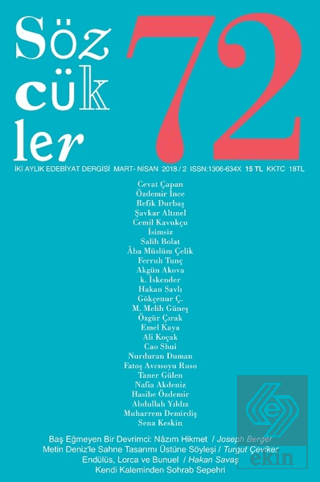 Sözcükler Dergisi Sayı : 72 Mart - Nisan 2018