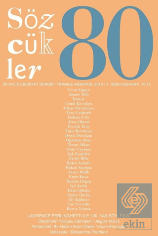 Sözcükler Dergisi Sayı: 80 Temmuz - Ağustos 2019