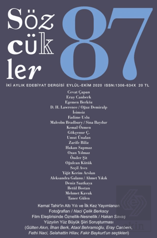 Sözcükler Dergisi Sayı: 87 Eylül - Ekim 2020