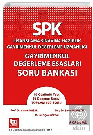 SPK Lisanslama Sınavına Hazırlık Gayrimenkul Değer