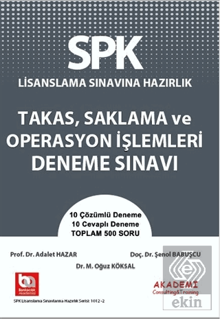 SPK Lisanslama Sınavına Hazırlık Takas, Saklama Op