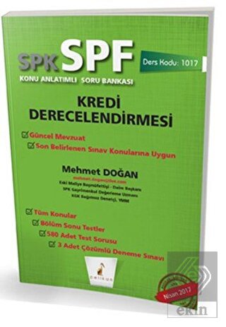 SPK - SPF Kredi Derecelendirmesi Konu Anlatımlı So