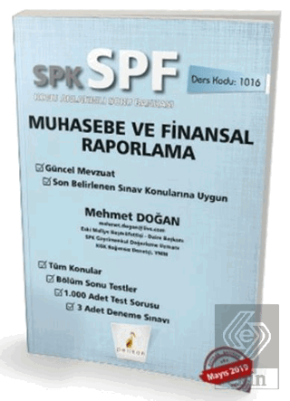 SPK - SPF Muhasebe ve Finansal Raporlama Konu Anla