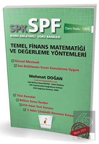 SPK - SPF Temel Finans Matematiği ve Değerleme Yön