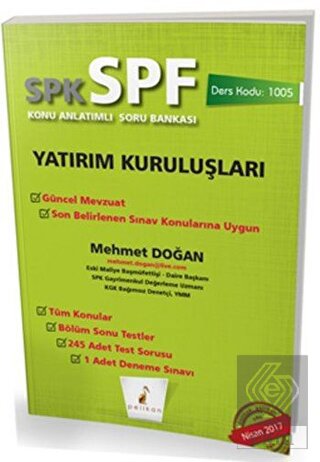 SPK - SPF Yatırım Kuruluşları Konu Anlatımlı Soru