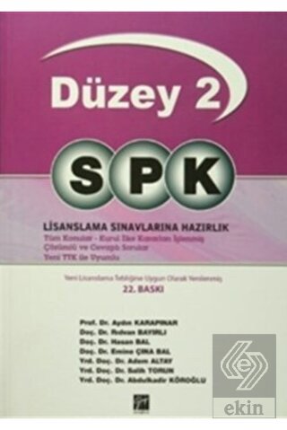 SPK Temel Düzey 2 Lisanslama Sınavlarına Hazırlık