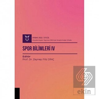 Spor Bilimleri IV( AYBAK 2022 Eylül )