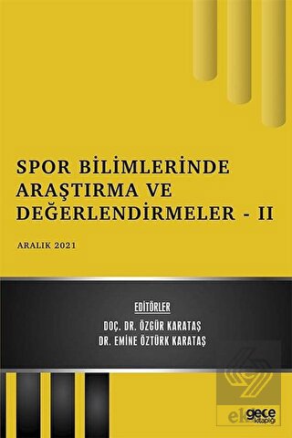 Spor Bilimlerinde Araştırma ve Değerlendirmeler 2 