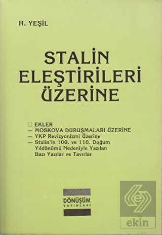 Stalin Eleştirileri Üzerine