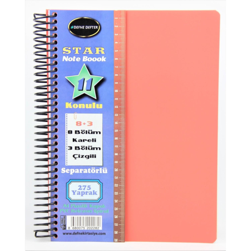 STAR P.P KAPAK A-4 AYRAÇLI 7+4 275 YP