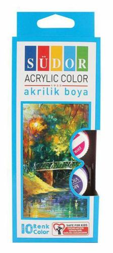 SÜDOR AKRİLİK BOYA 10 LU TAKIM PET 15 ML