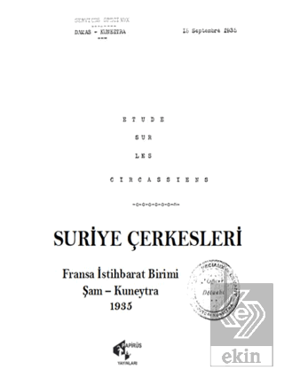 Suriye Çerkesleri Kolektif Papirüs Yayınevi Satın Al - ekinkitap.com