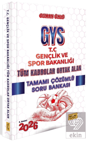 T.C. Gençlik ve Spor Bakanlığı GYS Tüm Kadrolar Ortak Alan Tamamı Çözümlü Soru Bankası