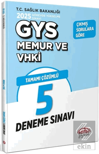 T.C Sağlık Bakanlığı Memur VHKİ Tamamı Çözümlü 5 Deneme Sınavı