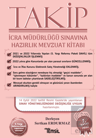 TAKİP İcra Müdürlüğü Sınavlarına Hazırlık Mevzuat Kitabı