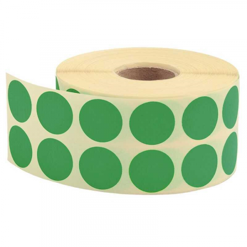 TANEX 20 mm YEŞİL NOKTA ETİKETİ 2500 Lİ (TEKLİ KUT