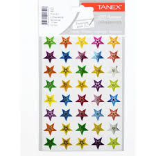 Tanex TNX-301 17mm Mix Hologram Yıldız Etiket 2 li Poşet